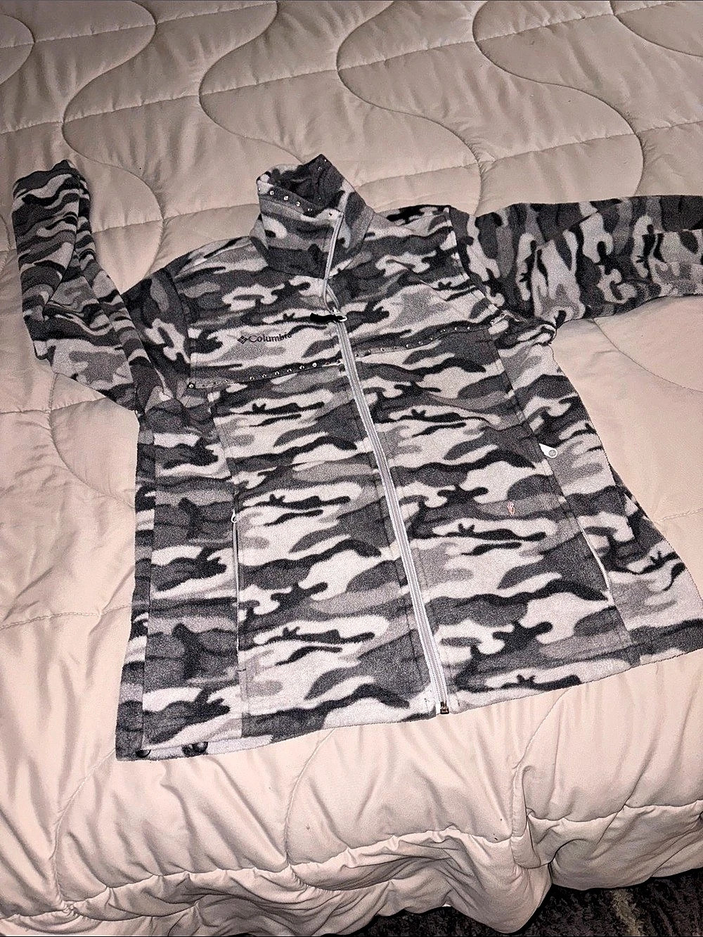 Columbia Camo Fleece Jacket Size Youth 14